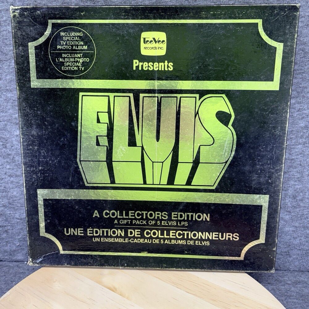Tee Vee Presents Collector's Edition Elvis 5 LP record set. W/photo Album